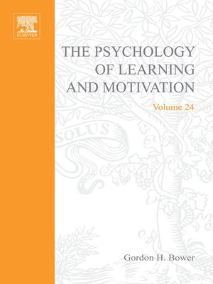 cover image of Psychology of Learning and Motivation